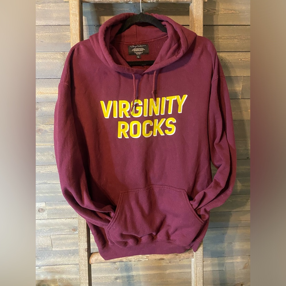 Danny Duncan Virginity Rocks Small Burgundy Hoodie Sweatshirt
